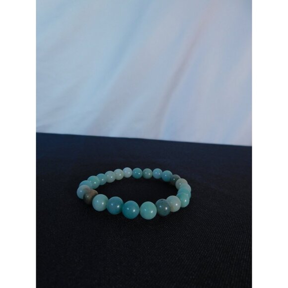Amazonite Bracelet Healing Crystal Beads Calming Energy Balance Health Jewelry - Picture 6 of 12